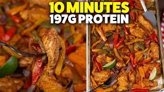 Sheet Pan Chicken Fajitas | Quick & Easy High Protein Meal Prep