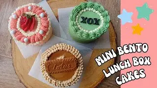 MINI BENTO LUNCHBOX CAKES . . . how to 🍰🎂❤️