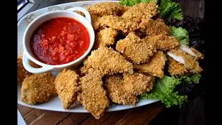 КУРИНЫЕ СТРИПСЫ.  КУРОЧКА как в KFC с ХРУСТЯЩЕЙ корочкой и нежнейшим мясом внутри.  Быстро и вкусно.