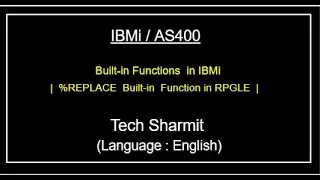 IBMi (AS400) %Replace Built-in function | built in functions in rpgle | as400 tutorial for beginners