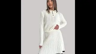 Pleated Short Skirt Suit