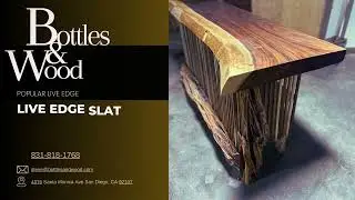 Live Edge Slat Bar