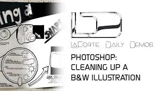 Cleanup of BW illustration in Photoshop