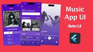 🔴 Flutter Music App UI - Flutter UI  | Devhubspot