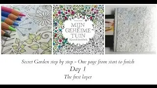 Secret Garden step by step - Day 1 - The first layer