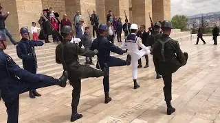 Anıtkabir Nöbet Değişimi / Change of Guard at Monuments and Museums in ANKARA TURKEY