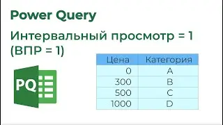 Power Query. Интервальный просмотр 1 (ВПР 1)
