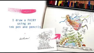 Meditation with INK PEN / Drawing a Fairy