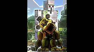 Golden Freddy Vs Puppet X MineCraft | EDIT | #shorts #fnafshorts #minecraftshorts #edit #fypシ