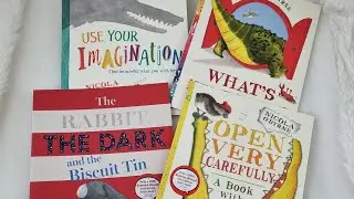 Nicola O'Byrne : Use your Imagination, What's Next door, Rabbit the Dark &  the Biscuit Tin