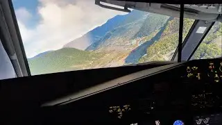 PARO international airport approaching in homecockpit