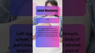 Medical Mnemonics 3/6