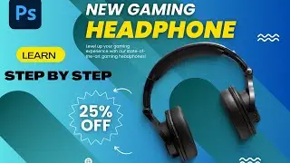 How to Design Headphone Social Media Banner | Adobe Photoshop Tutorial |  Graphic Designing