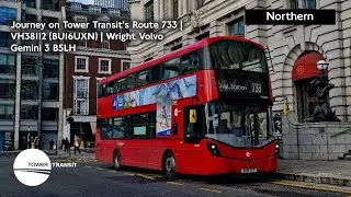 Journey on Tower Transit's Route 733 | VH38112 (BU16UXB) | Volvo Wright Gemini 3 B5LH