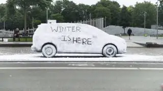 Winter is here – snow covered car