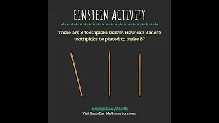 How can 2 more toothpicks be placed to make 8?