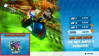 Drive Thru Danger - Developer Time Beaten!! - CTR Nitro-Fueled Developer + MASTER WHEELS !!!