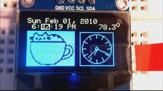 DS3231 OLED clock with 2-button menu setting and temperature display