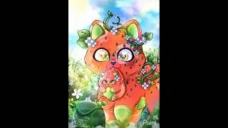 [Speedpaint] Catmelon 🍉#speedpaint#processart#fanart#digitalart#cats#catmelon#ibispaintx#Fusion