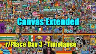r/Place 2022 Timelapse - First 60 Hours (Day 3 - Pixel War)