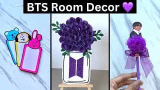 BTS Roomdecor without printer 💜 / Bts diy / Tiktok / Save your money by doing this at home