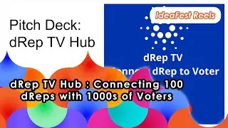dRep TV Hub to connect 100 dReps with 1000s of Voters