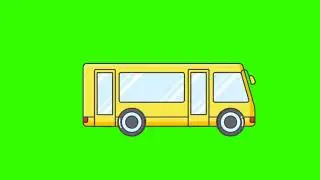 Moving busgreen screen no copyright 