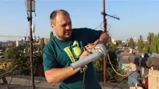 Установка поворотной спутниковой антенны