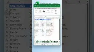 Flash Fill - Full Name - Excel Tips & Tricks from @technicalinfluencer