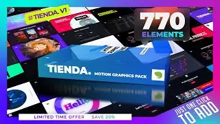 TIENDA. Motion Graphics 😍 ( 770+ Graphics Elements )