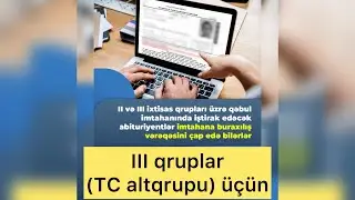 20 may 2023-cü il III ixtisas qrupları (TC altqrupu üzrə ) üçün buraxılış vərəqinin çap edilməsi