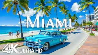 Miami 4K - Vibrant Cityscapes, Luxury Life & Miami's Iconic Beaches with Relaxing Music