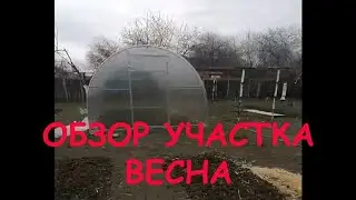 Обзор участка в марте.