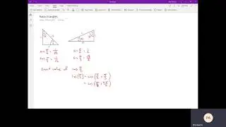 Using ratio triangles to find the exact values of trig expressions