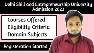 Delhi Skill and Entrepreneurship University Admission 2023| Dseu admission test 2023|