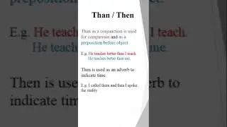 difference between than and then in hindi urdu
