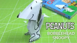 ⭐ FREE Template ⭐ Bobblehead Snoopy Tutorial ft. PEANUTS ORIGAMI - Paper Craft Snoopy