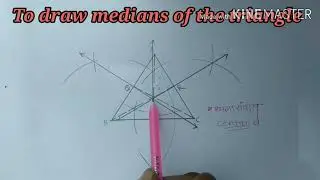 Std-8 th, To draw medians of a triangle