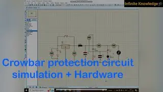 Crowbar voltage protection circuit simulation in proteus || Hardware Project of crowbar protection