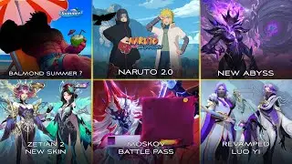 BALMOND SUMMER SKIN, NARUTO 2.0, MOSKOV BATTLE PASS ?, ZETIAN COLLECTOR  - Mobile Legends: Bang Bang