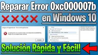 REPARAR ERROR 0XC000007B en WINDOWS 10 (2021) ❌ Solución a Aplicación no pudo iniciar correctamente.