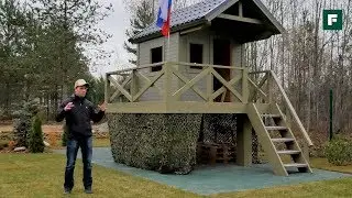 Простой и удобный ландшафт с детской площадкой // FORUMHOUSE