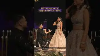 She really nailed that proposal down 😂 What a fun couple!  #sangeet #indianwedding #dulhan