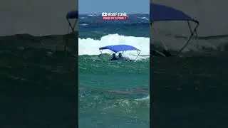 Small Boat in SCARY Waves - Wait Till the End