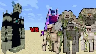 Mutant Tryden VS All Iron Golems in Minecraft - Minecraft mob battle