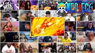 One Piece Mega Reaction Mashup : Luffy Uses Red Rock - Episode 1015