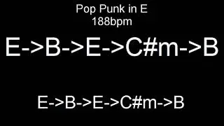 Pop Punk Jam Track in E
