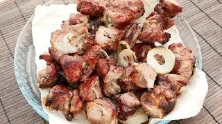 Shish kebab in onion marinade