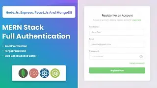 Full Advanced Authenticaton Tutorial - Node.js, JWT, React.js, Next.js, MongoDB, Express
