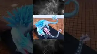 Godzilla vs Shimu with clay/plastilina
